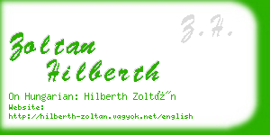 zoltan hilberth business card